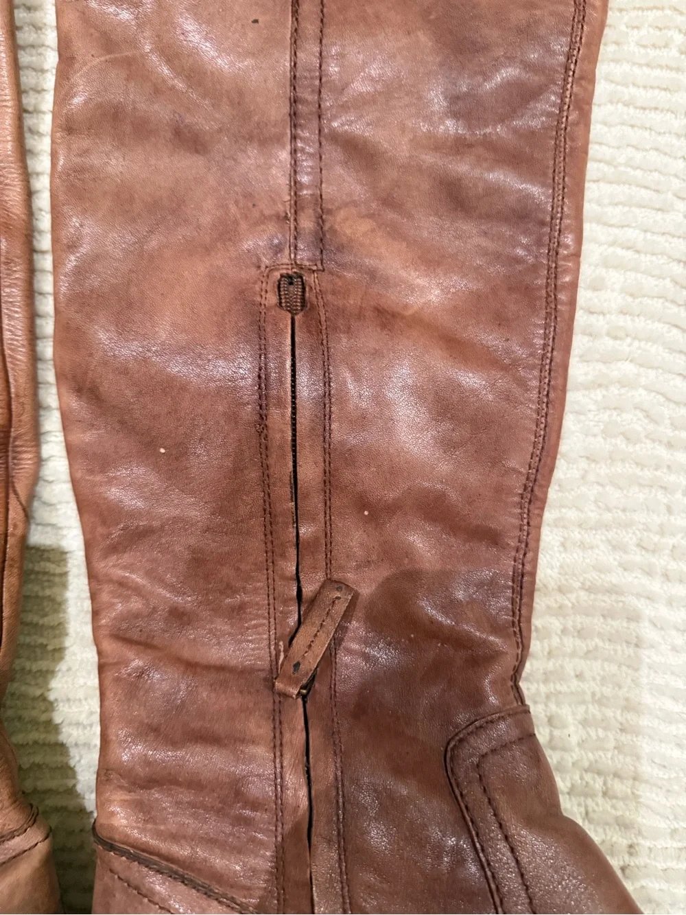 Sam Edelman Elena Gilbert Vampire Diaries Leather Over Knee Button Boots 9 Brown